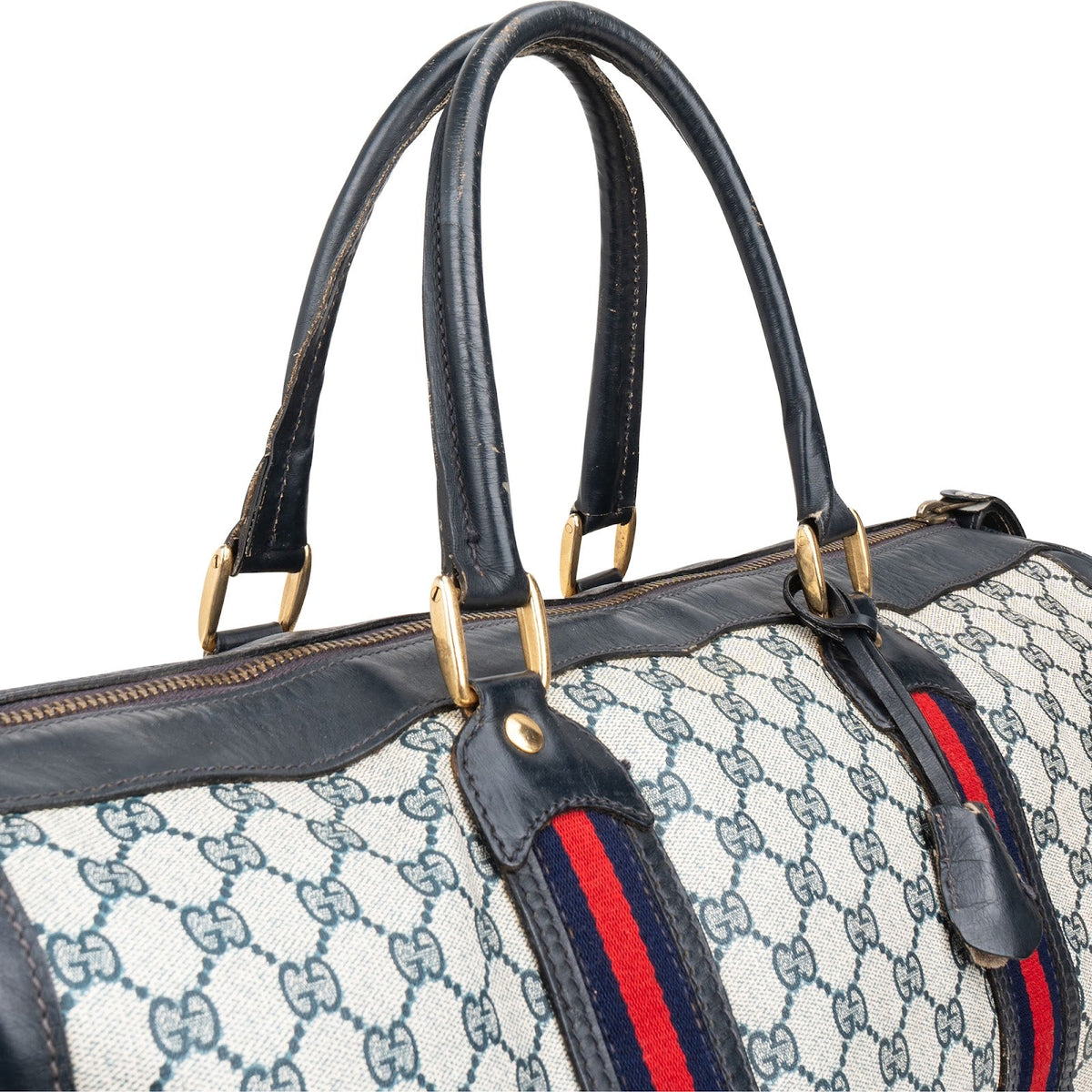 Gucci Monogram GG Supreme Web Boston Reisetasche, Bild 2 von 9