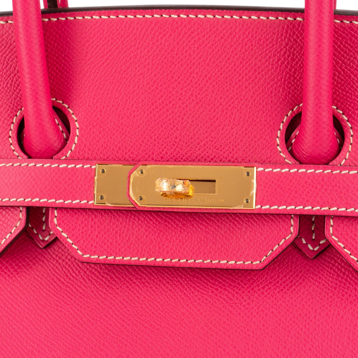 Sac à main Birkin 35 Hermès en cuir Epsom Rose Tyrien, bijouterie dorée
