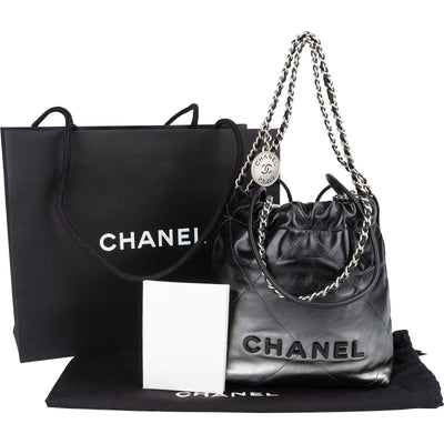 Chanel 22 Quilted Lambskin Ombre Drawstring Crossbody Bag
