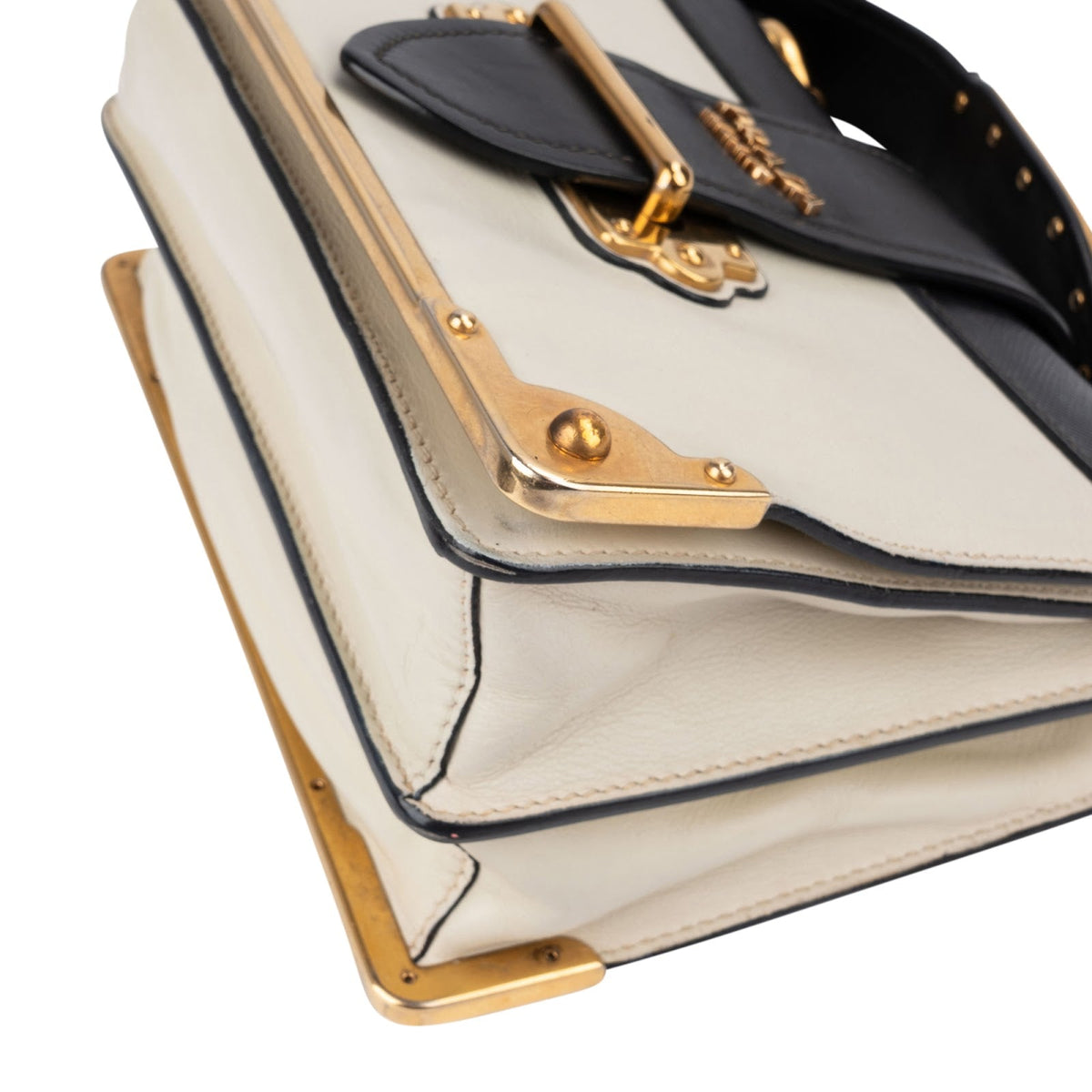 Sac bandoulière Prada Cahier en cuir Saffiano et cuir de veau