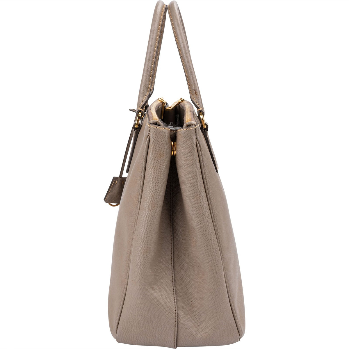 Bolso de mano Prada Galleria en piel Saffiano gris