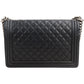 Chanel Quilted Caviar Leather New Medium Boy Single Flap Crossbody Bag