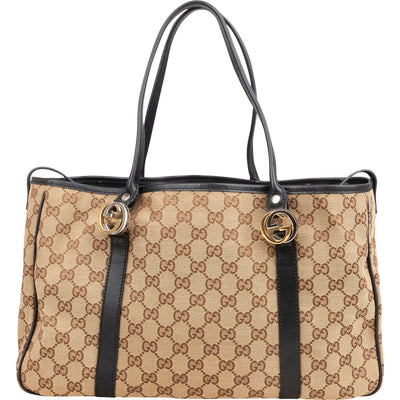 Gucci Monogram GG Canvas Twins Tote schoudertas