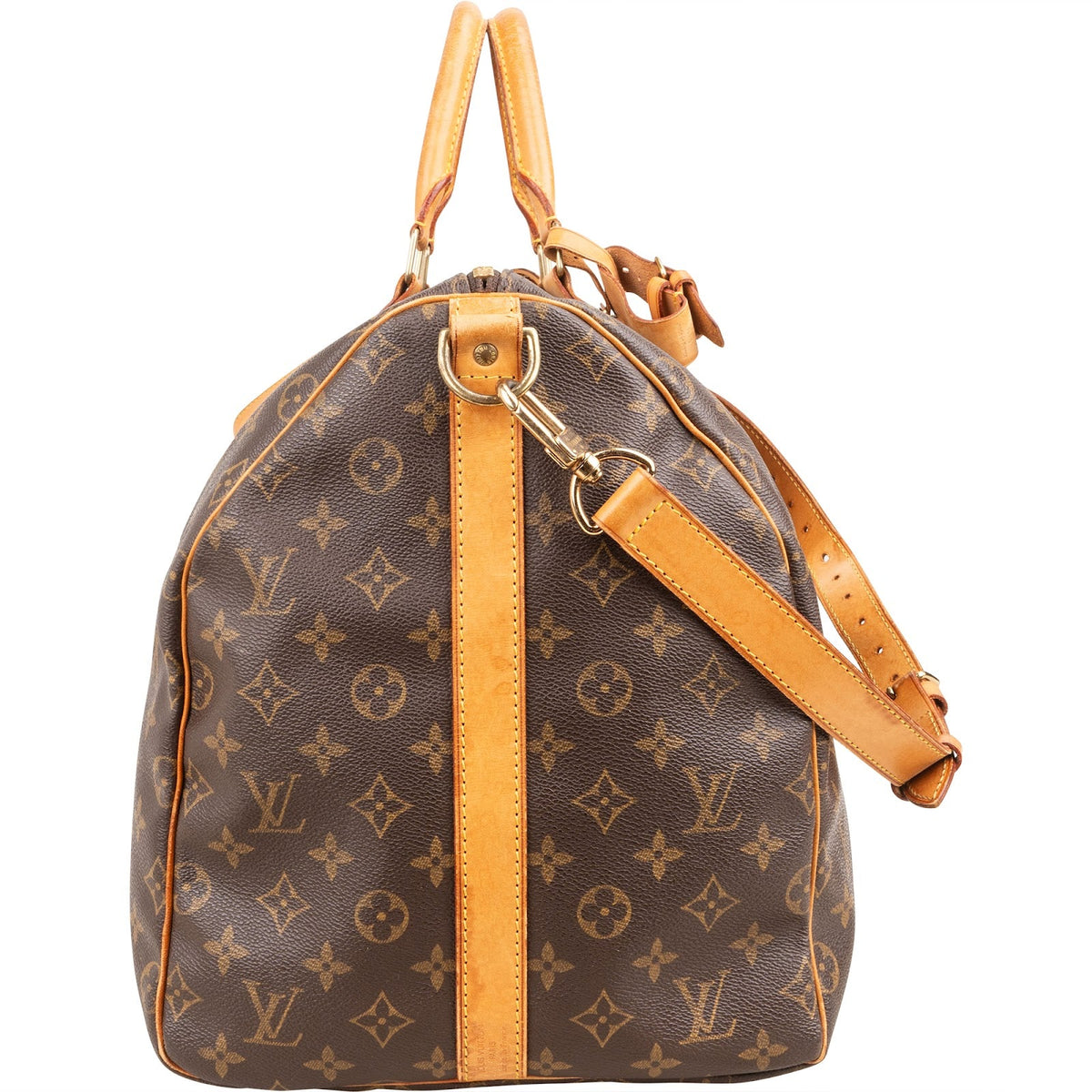 Borsa da viaggio Louis Vuitton Keepall 55 Bandoulière in tela Monogram