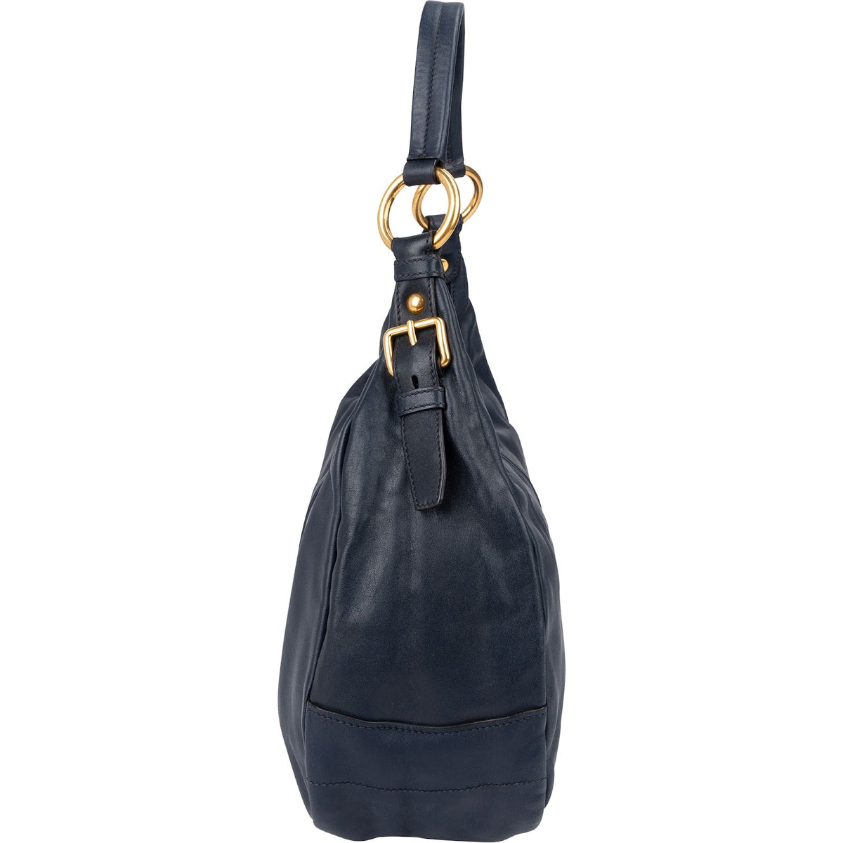 Prada donkerblauwe schoudertas van Vitello Daino-kalfsleer