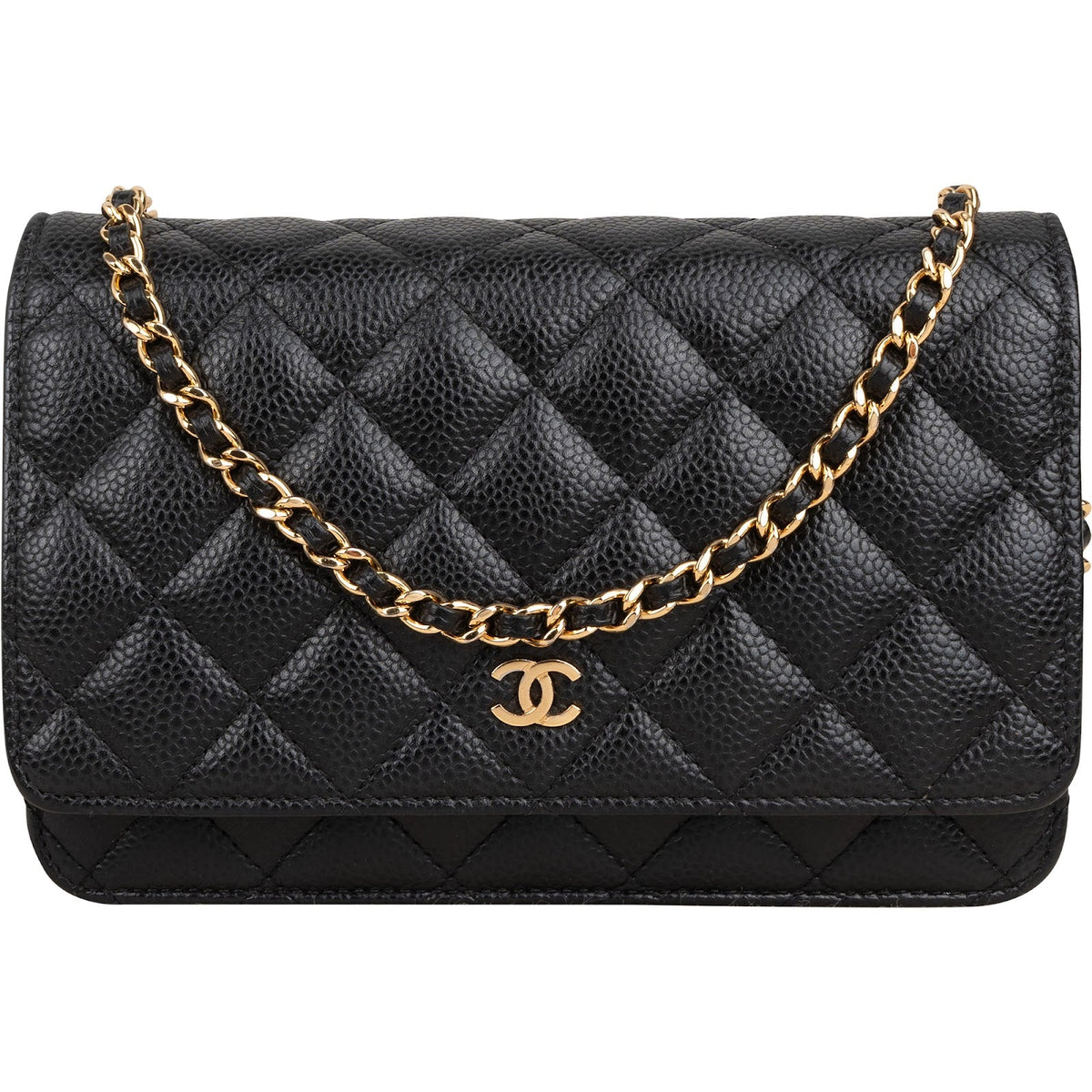 Borsa a tracolla Chanel Wallet On Chain in pelle caviale trapuntata
