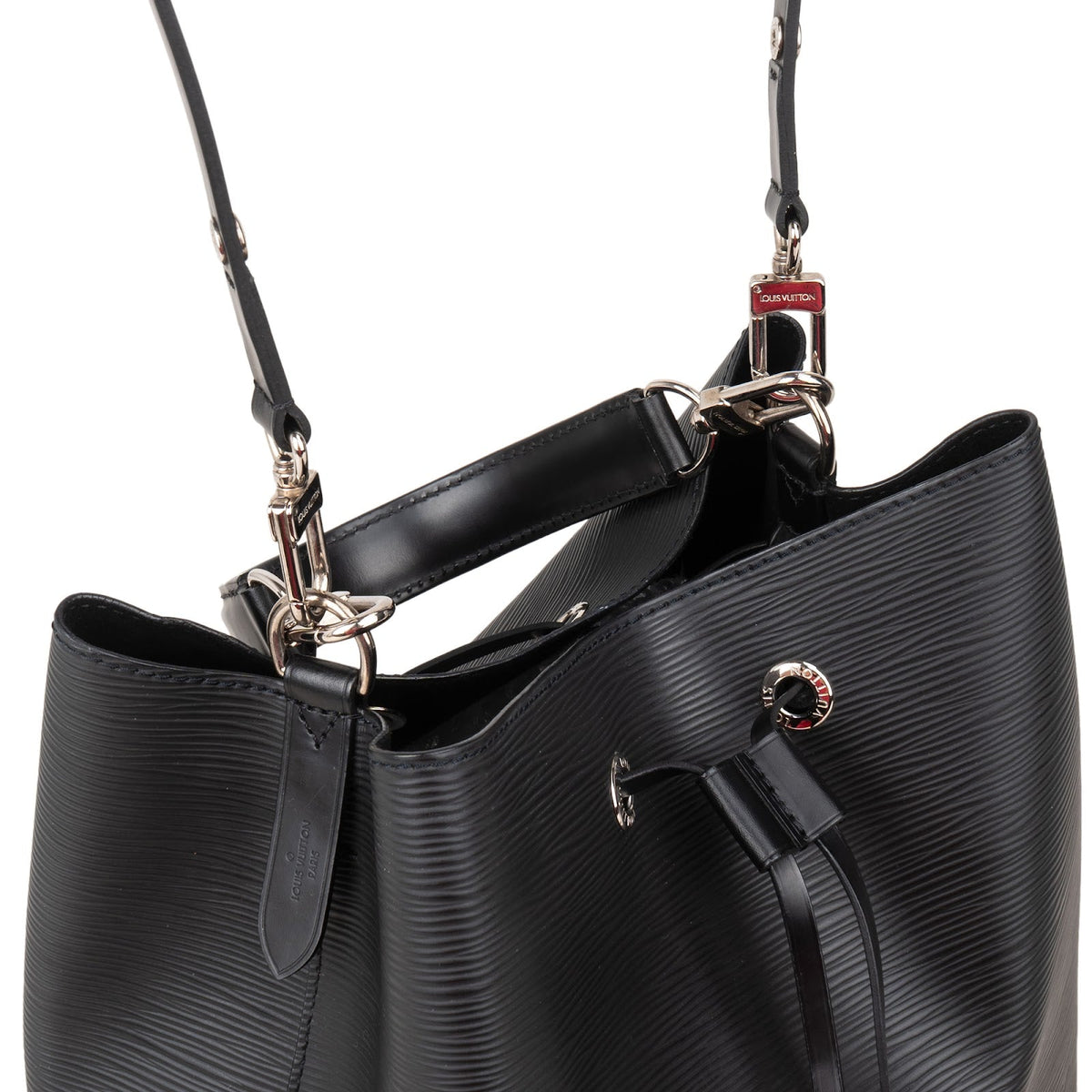 Louis Vuitton NéoNoé MM crossbody tas van zwart Epi-leer