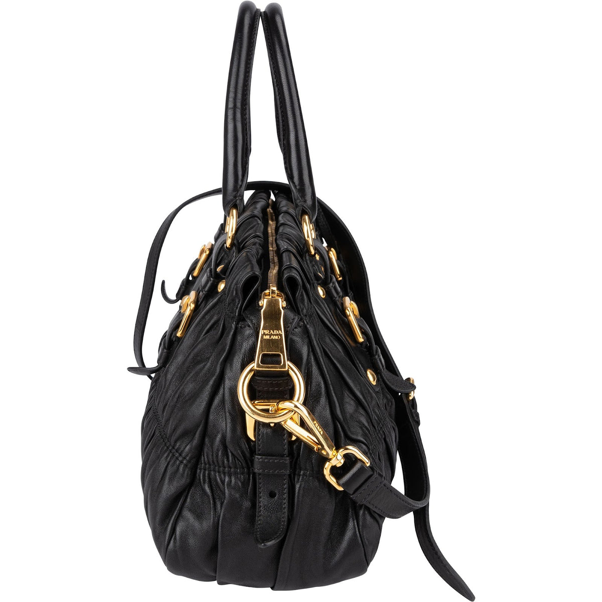 Prada Nappa Leder Gaufre Satchel Handtasche, Bild 4 von 12