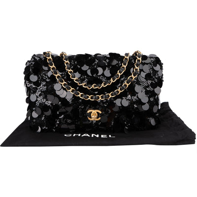 Chanel Limited Edition Sequin Classic Medium Single Flap Crossbody Bag