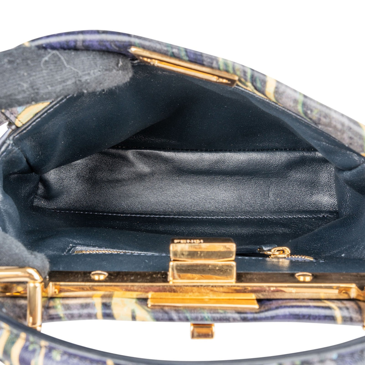 Borsa a mano Peekaboo Mini in pelle marmorizzata Fendi