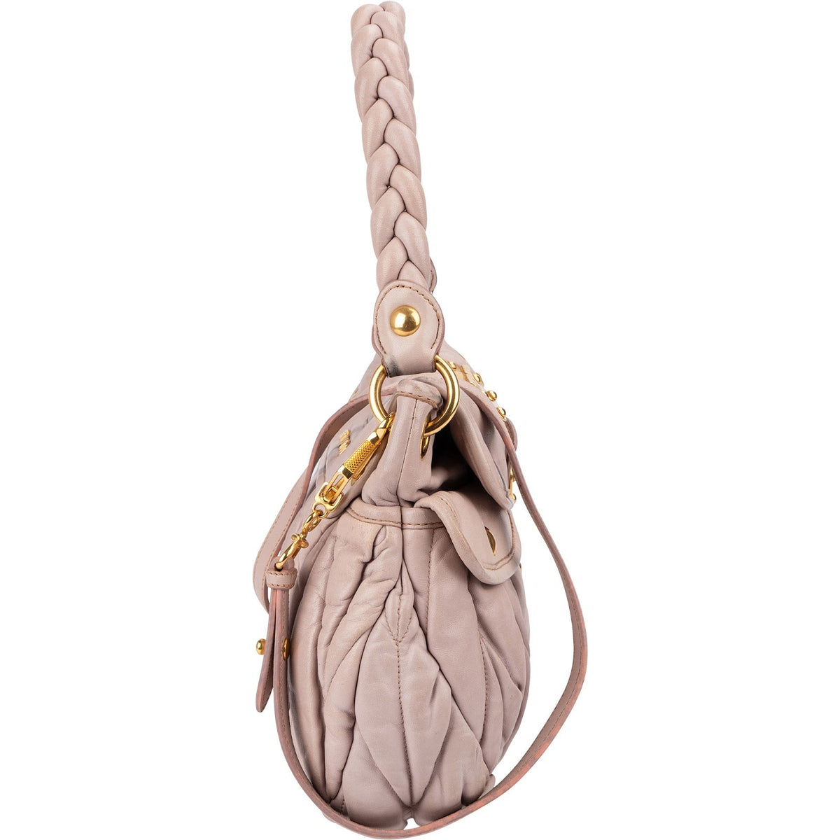 Borsa a spalla Miu Miu Small Coffer City in pelle Mappa matelassé