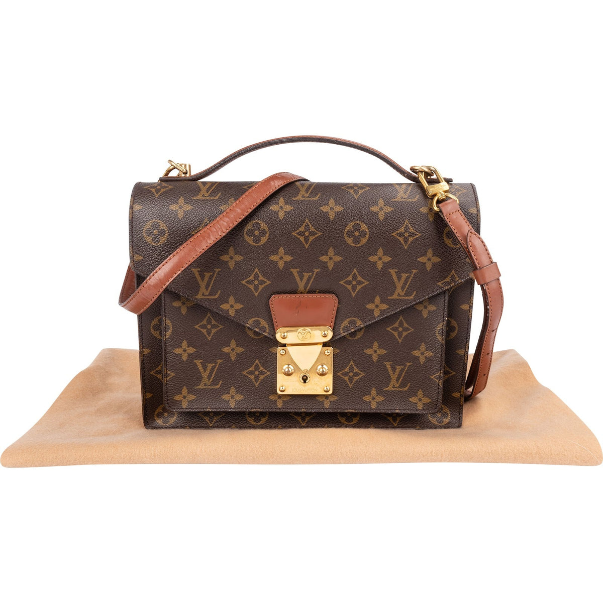 Borsa a mano Louis Vuitton Monceau in tela Monogram