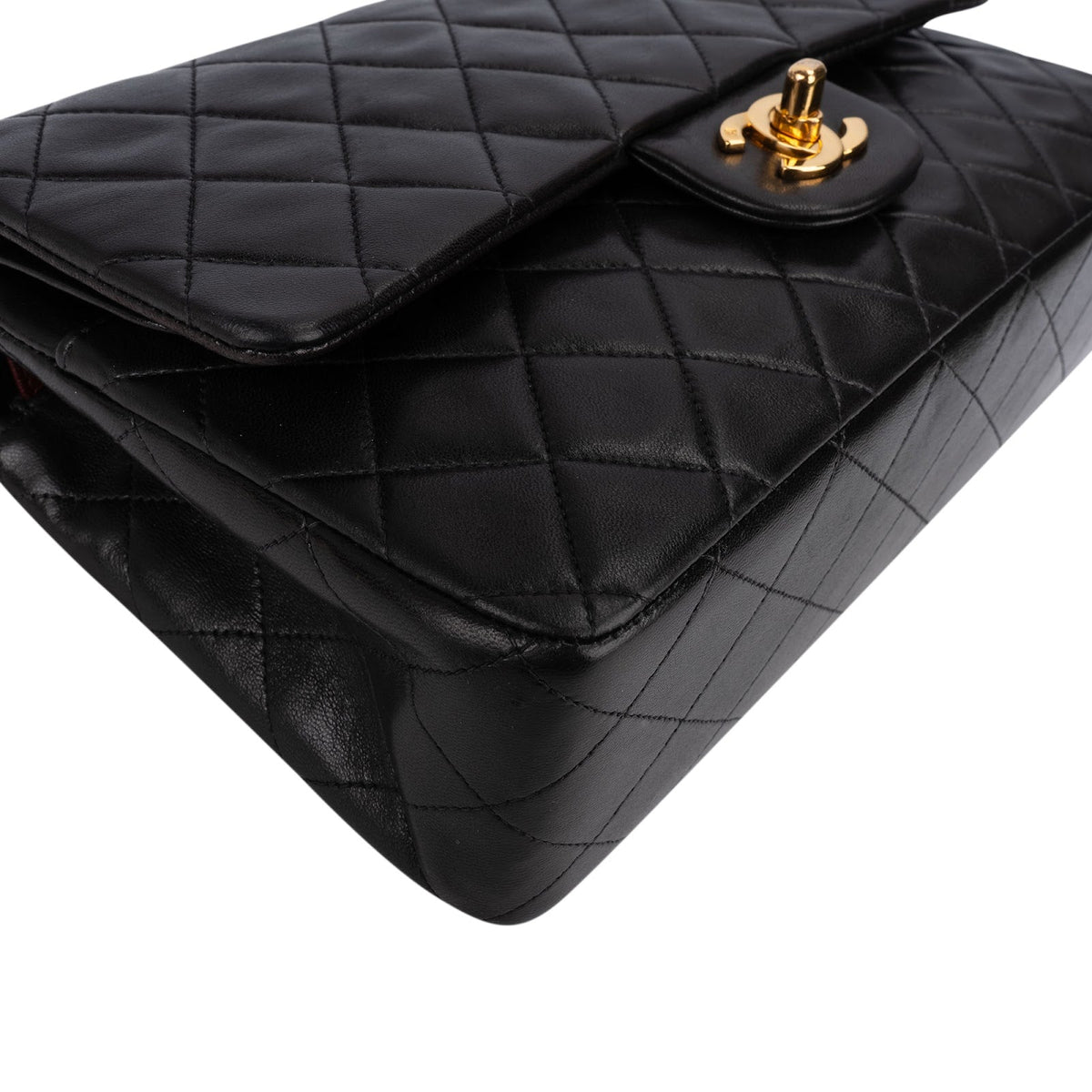 Chanel Lammleder Gold Medium Double Flap Schultertasche, Bild 7 von 15