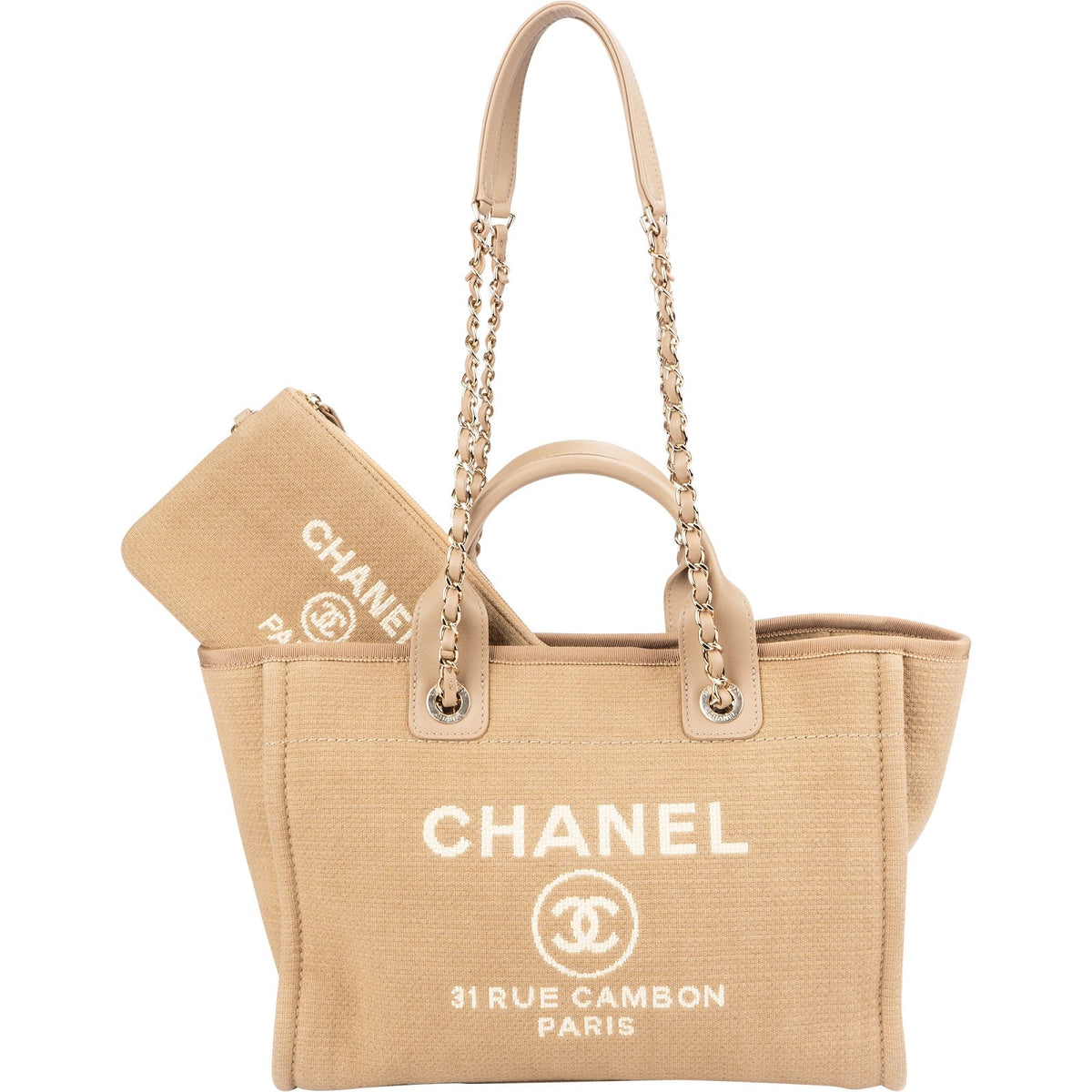 Sac cabas Chanel Small Deauville en toile