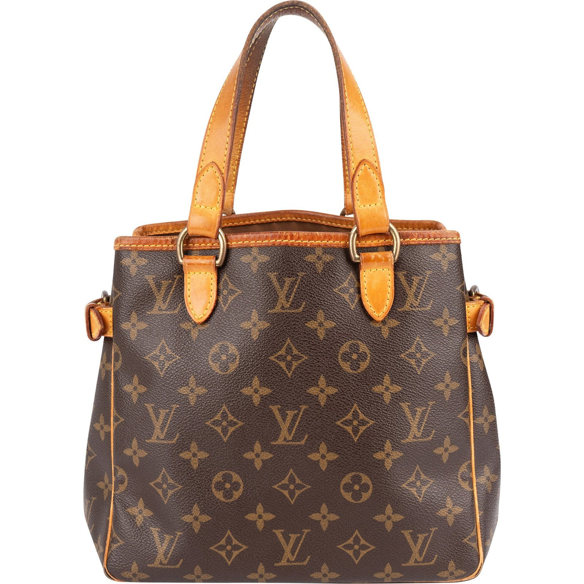 Louis Vuitton Monogram Canvas Batignolles Vertical aus Canvas und Vachetta-Leder – Vorderansicht