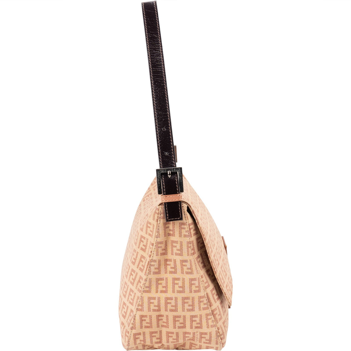Borsa a spalla Fendi Mamma Baguette in tela Monogram FF Zucca