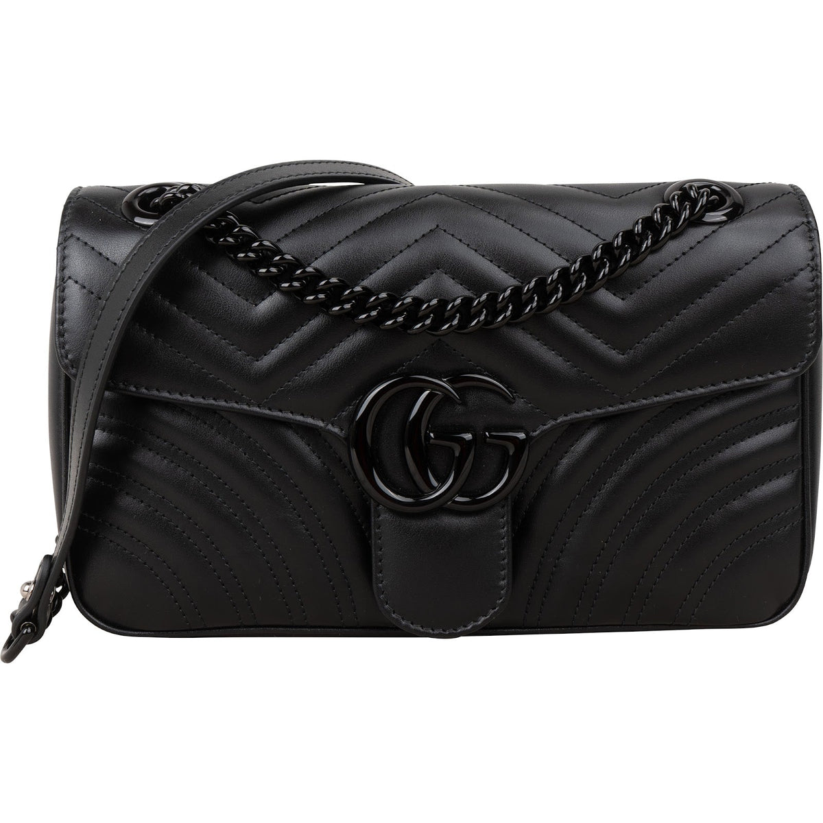 Gucci GG Marmont aus Matelassé-Leder – Vorderansicht