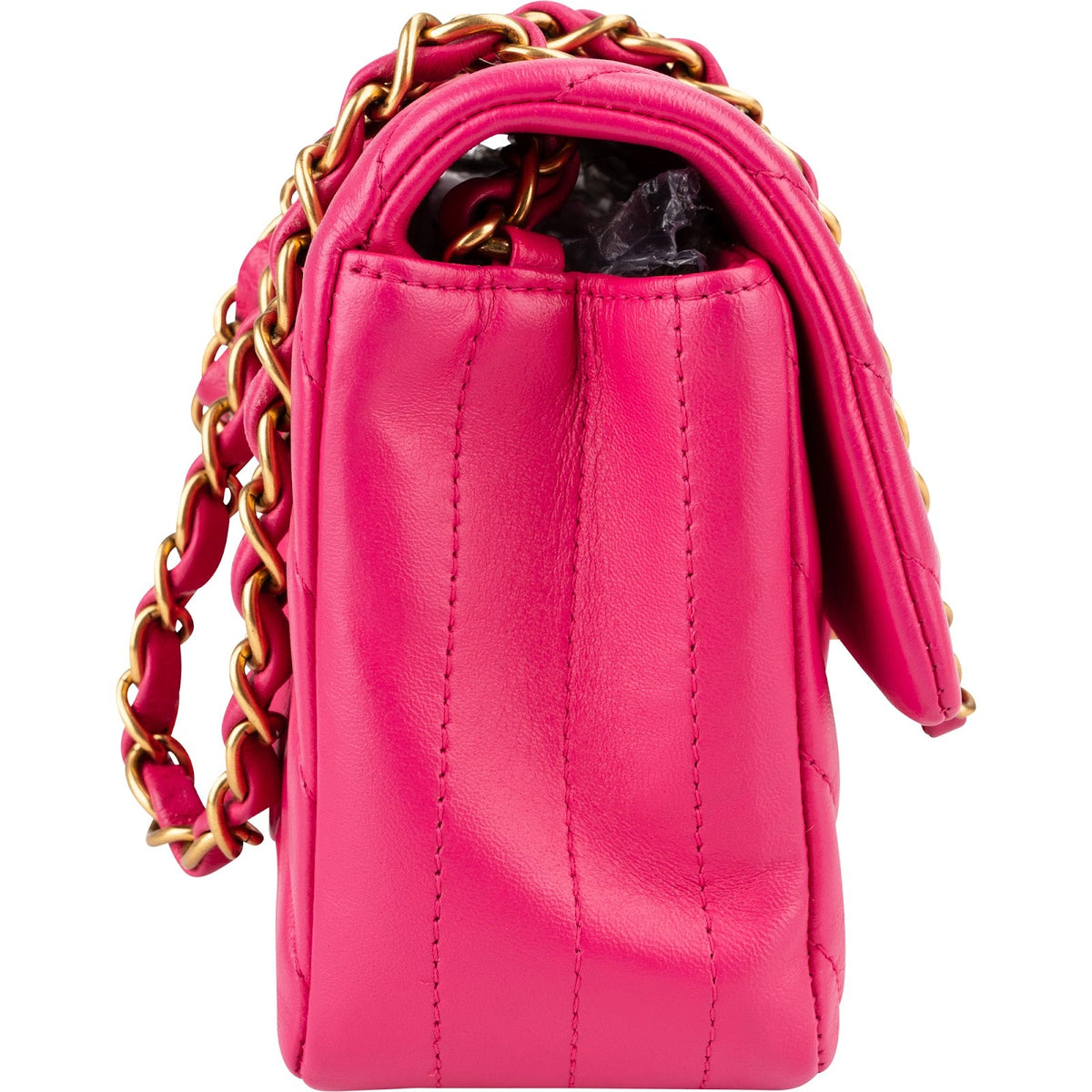 Chanel Chevron Lammleder Single Flap Umhängetasche, Bild 3 von 14