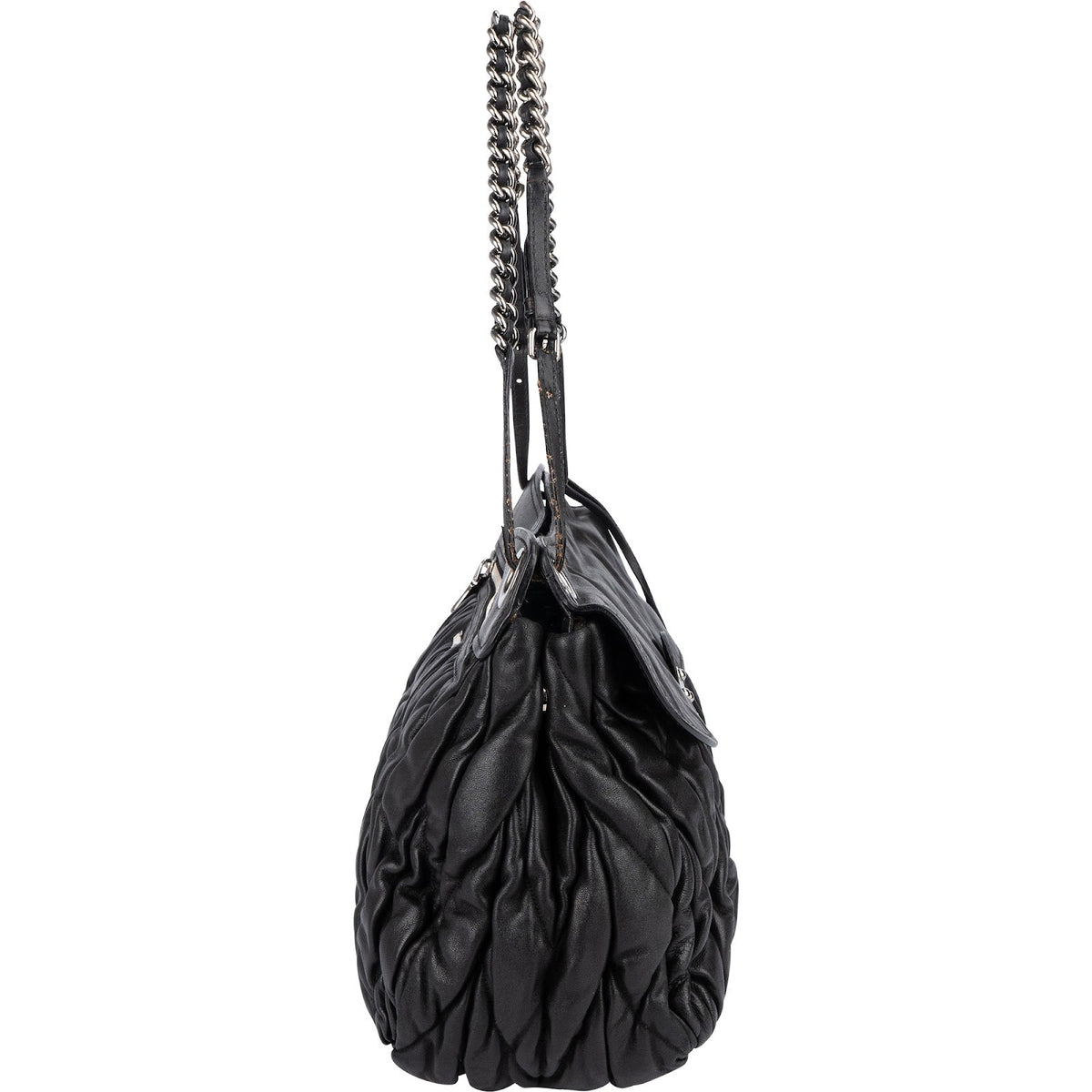 Sac à bandoulière hobo Miu Miu en cuir matelassé
