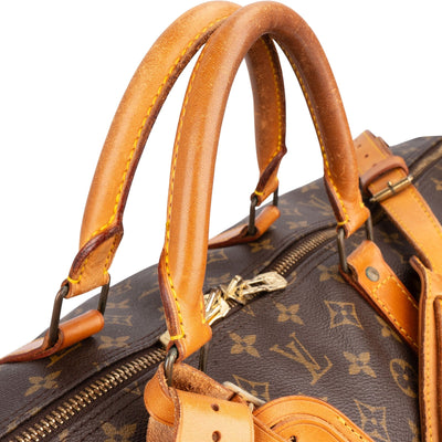 Bolsa de viaje Louis Vuitton Keepall 60 Bandoulière en lona Monogram