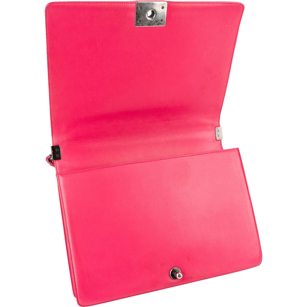Chanel Grote Boy crossbodytas van roze doorgestikt lamsleer