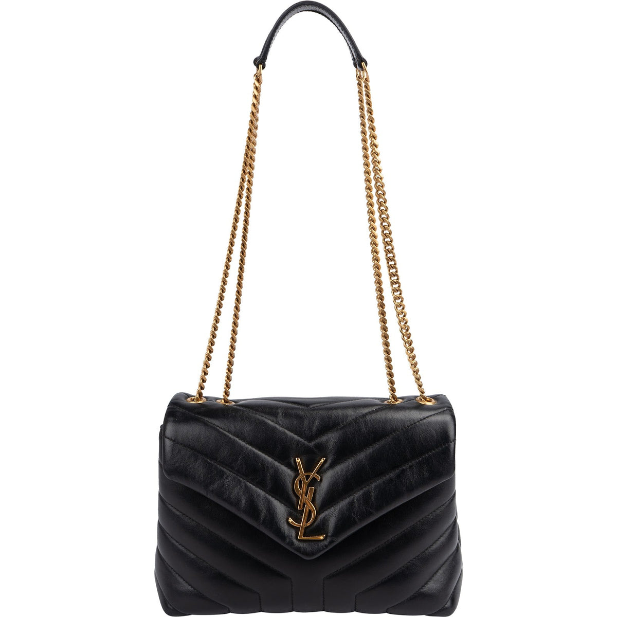 Saint Laurent Loulou Medium aus gestepptem Lammleder – Ansicht 7
