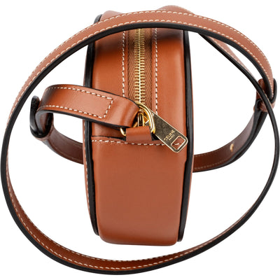 Celine Calfskin CC Oval Cuir Triomphe Mini Crossbody Bag