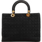 Bolso de mano grande Lady Dior de nailon acolchado con motivo Cannage de Christian Dior