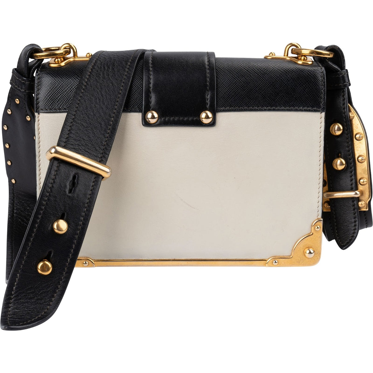 Sac bandoulière Prada Cahier en cuir Saffiano et cuir de veau