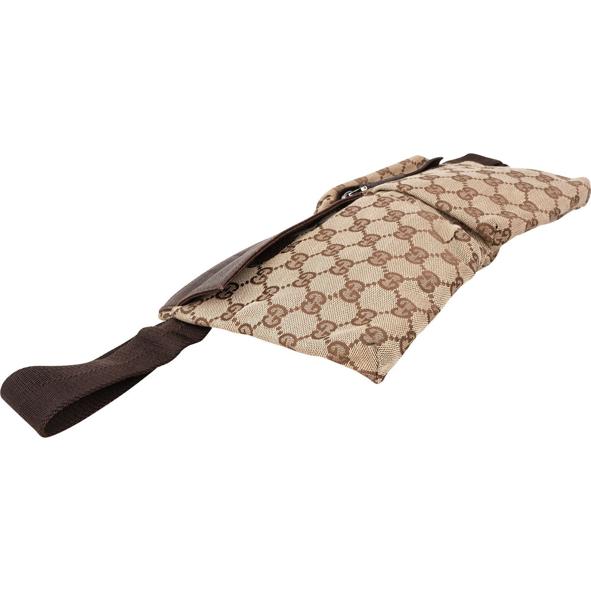 Gucci genarbtes Leder Monogram GG Canvas Gürteltasche, Bild 5 von 8