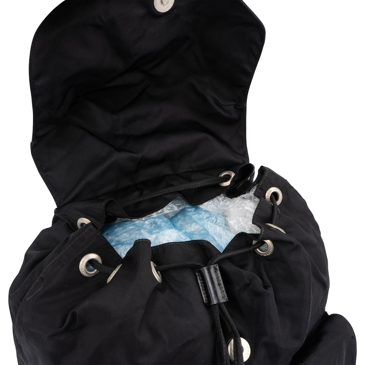Prada Schwarz Nylon Triangle Rucksack, Bild 7 von 10
