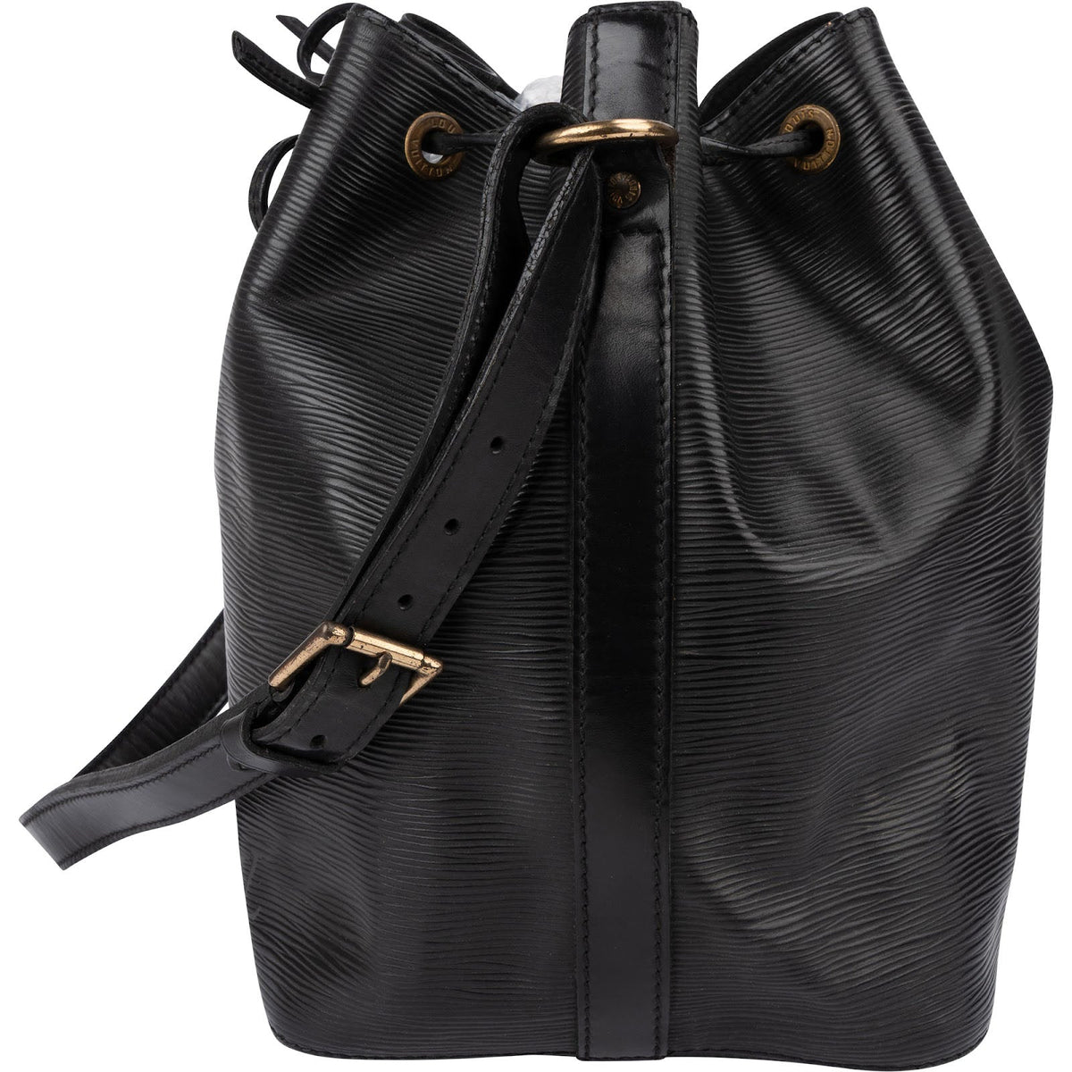 Sac bandoulière Petit Noé Louis Vuitton en cuir épi noir