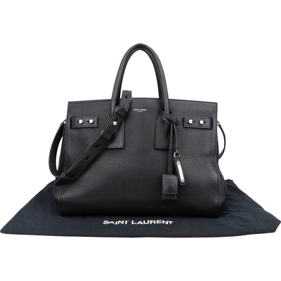 Saint Laurent Grained Leather Sac de Jour Handbag