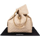 Chanel 25 Quilted Caviar Leather CC Maxi Drawstring Shoulder Bag