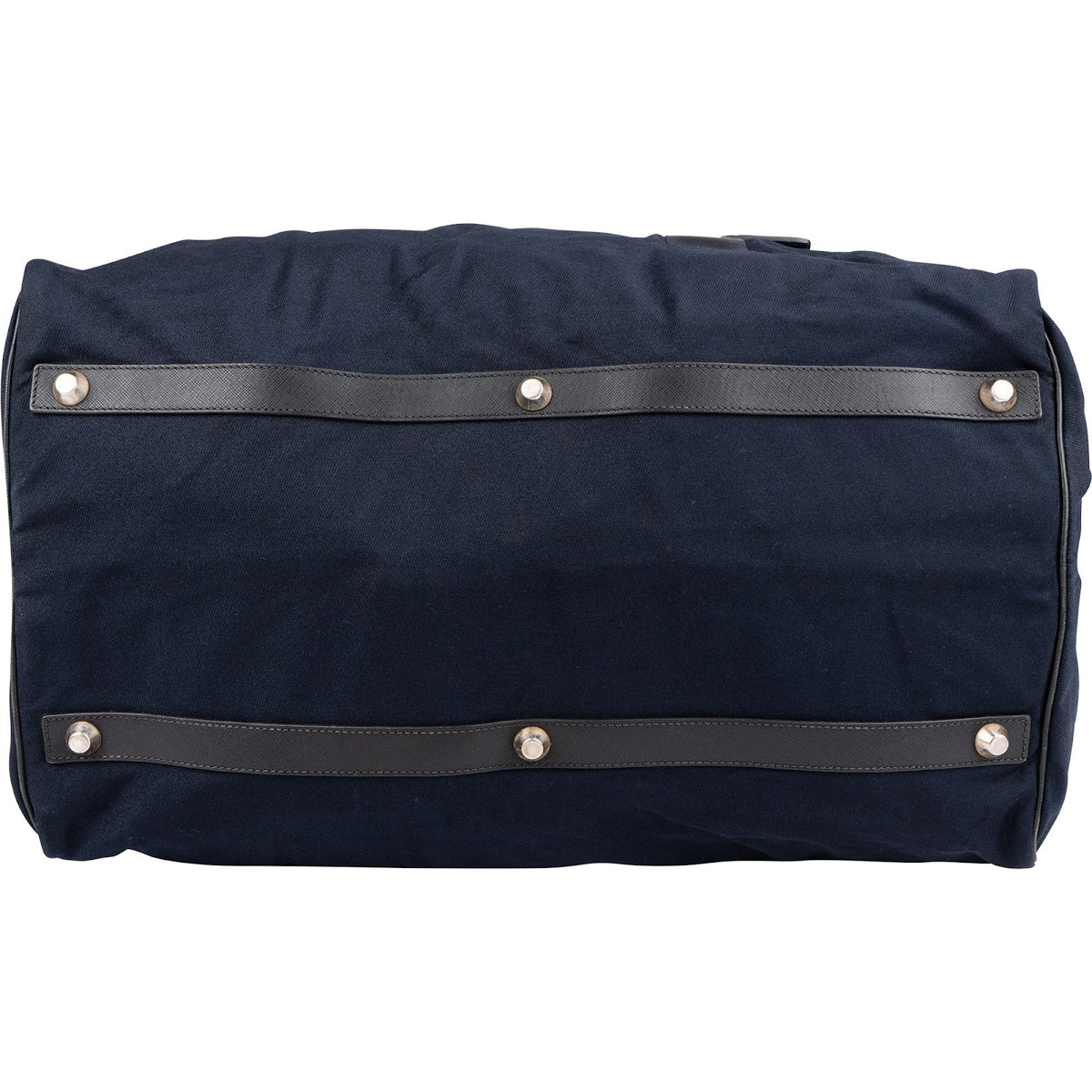 Sac à bandoulière Prada Duffle Weekender 50 en nylon Tessuto bleu avec finitions en cuir Saffiano