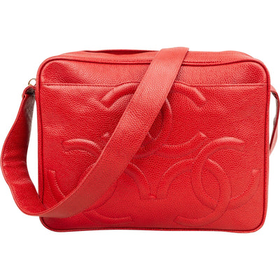 Chanel Caviar Triple CC Large Camera Knot Schultertasche