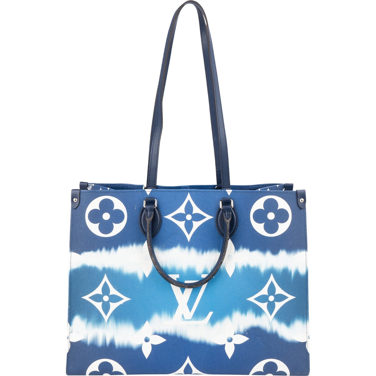 Louis Vuitton Bleu Sky Monogram Giant Escale OnTheGo GM schoudertas