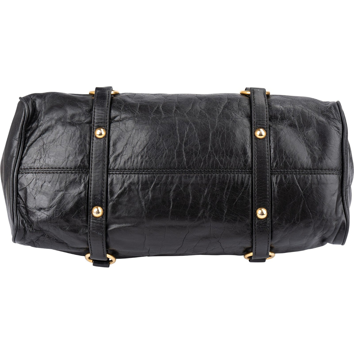 Miu Miu Vitello Lux Leder Bow Satchel Handtasche, Bild 7 von 11