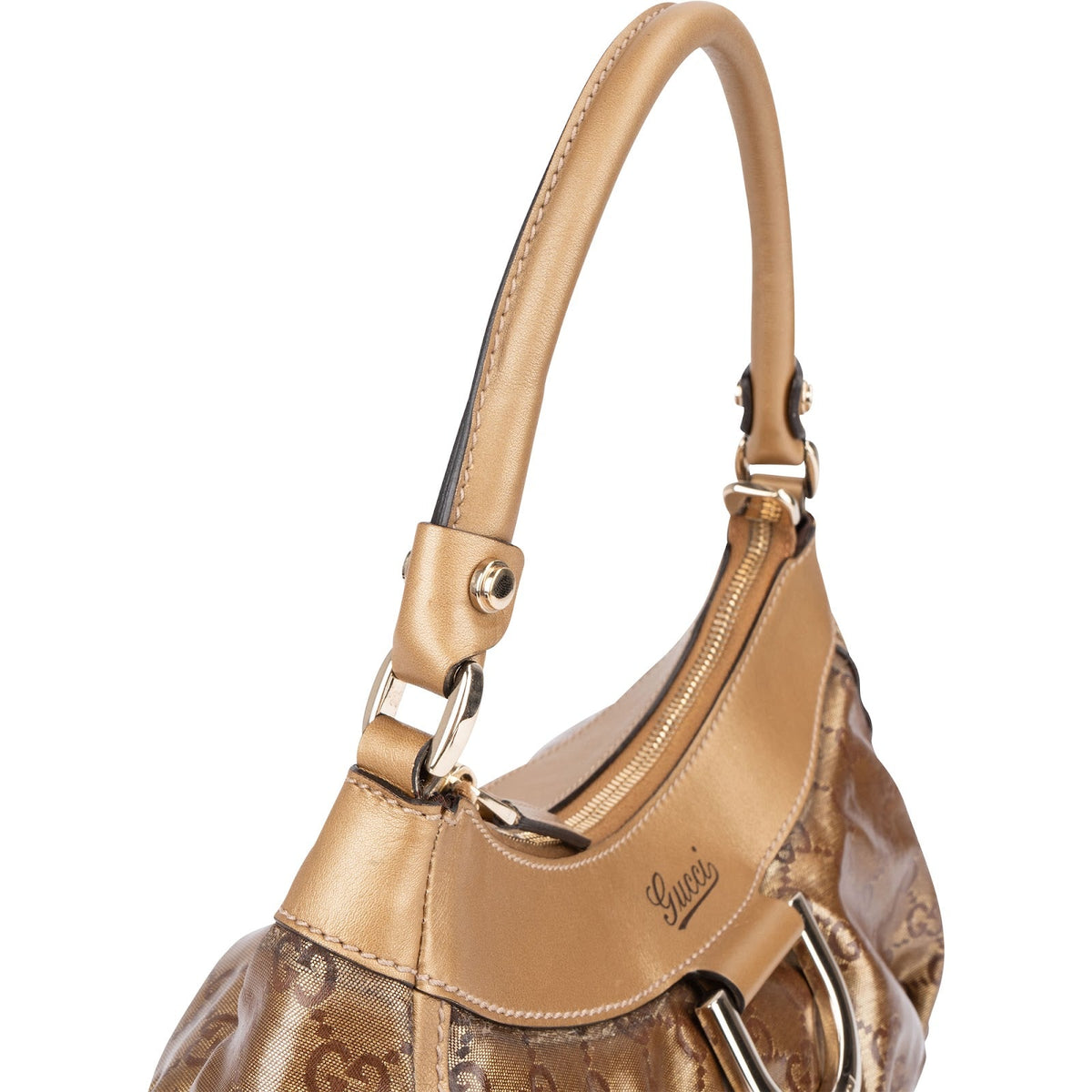 Gucci GG Metallic Canvas Abbey D-Ring Schultertasche, Bild 3 von 11