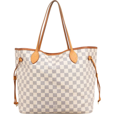 Louis Vuitton Monogram Damier Azur Neverfull MM Schultertasche