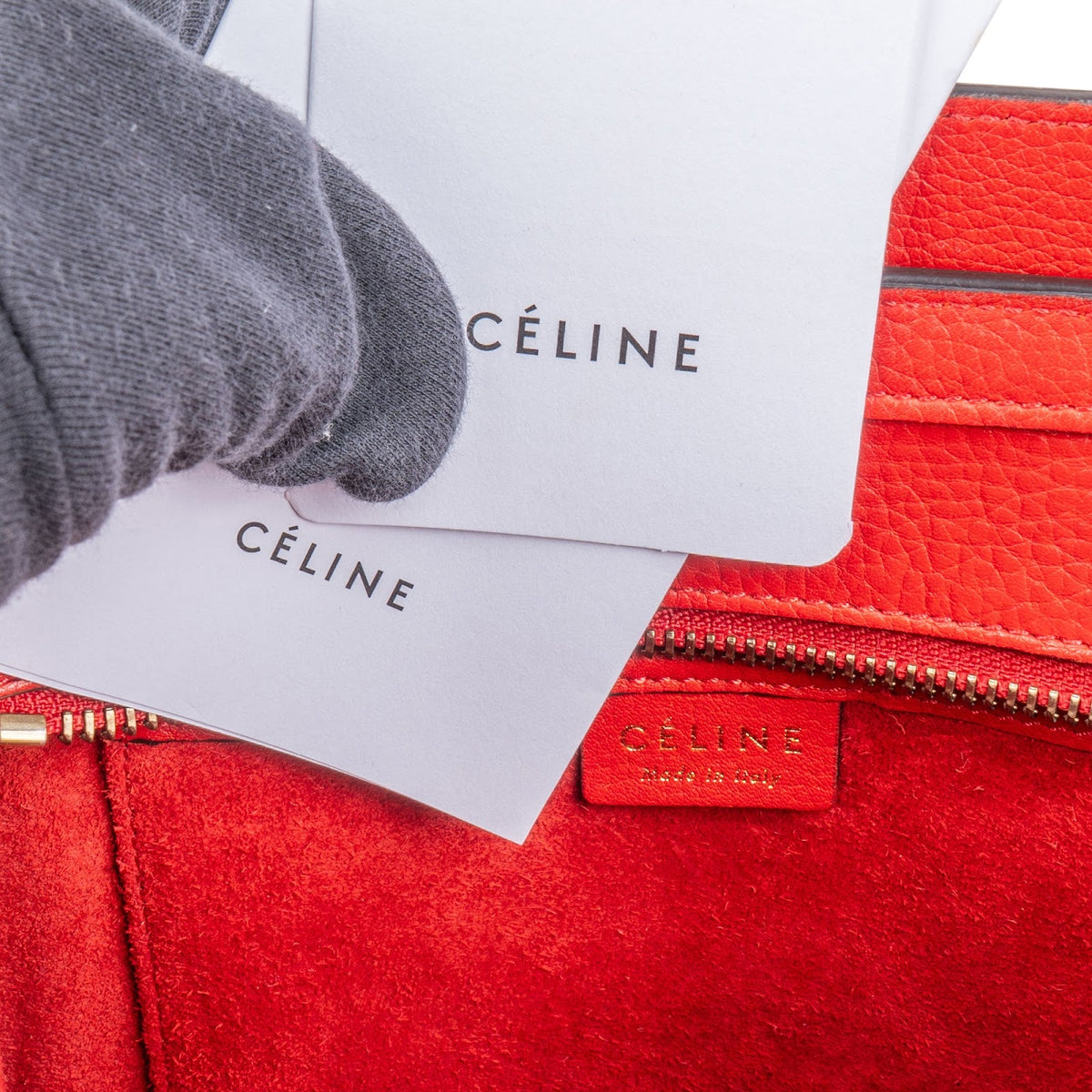 Céline Luggage Nano handtas van generfd kalfsleer