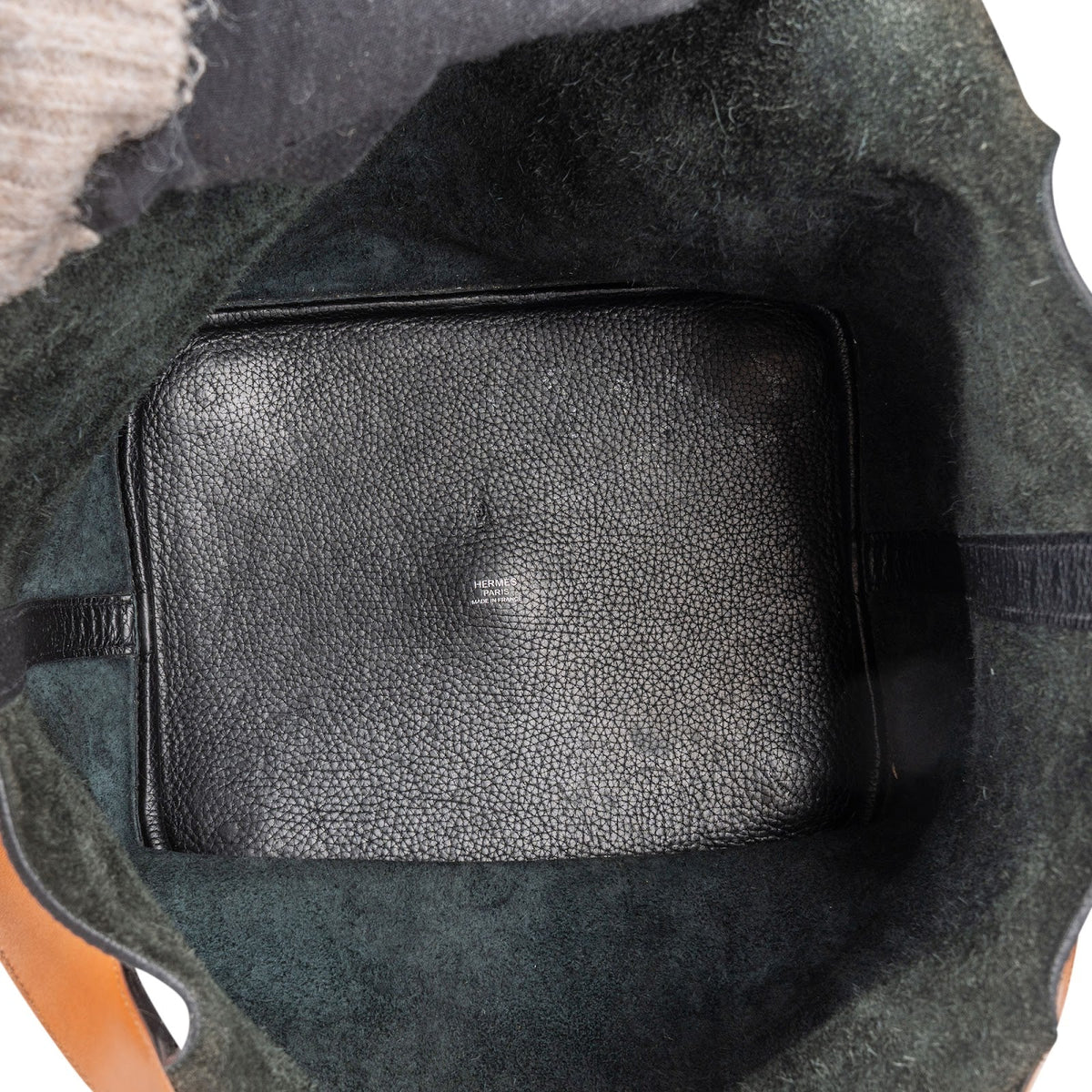 Bolso de mano Hermès Picotin Lock 26 en piel Clemence granulada