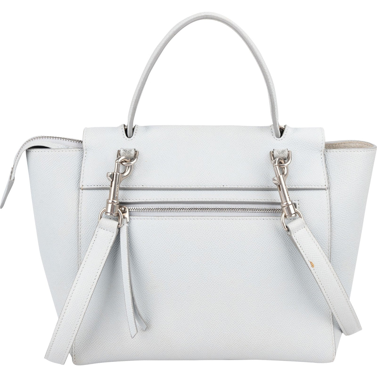 Borsa a mano Nano Belt Céline in pelle di vitello granata azzurra