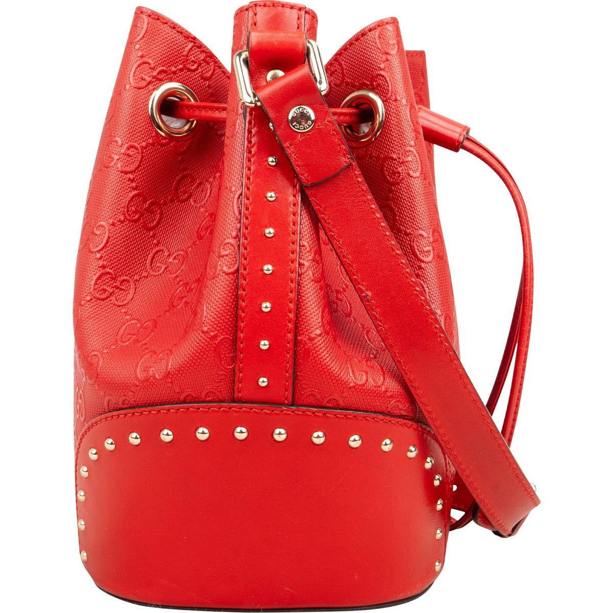 Gucci Guccissima Leder Studded Bucket Umhängetasche, Bild 3 von 12