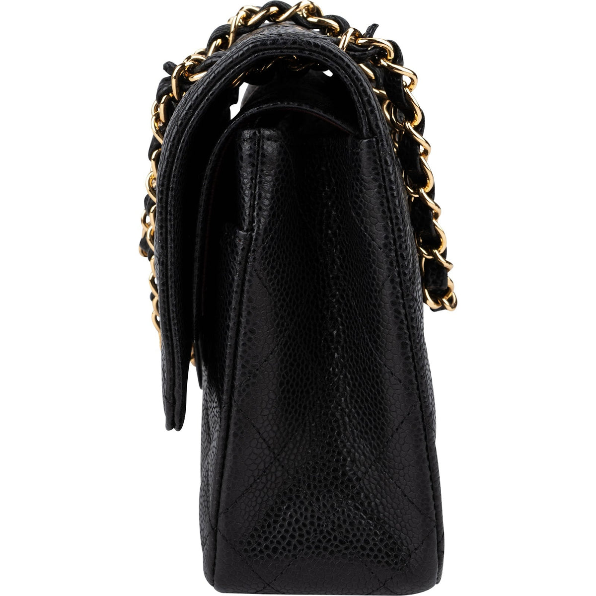 Chanel gewatteerde Caviar leren medium Double Flap crossbodytas