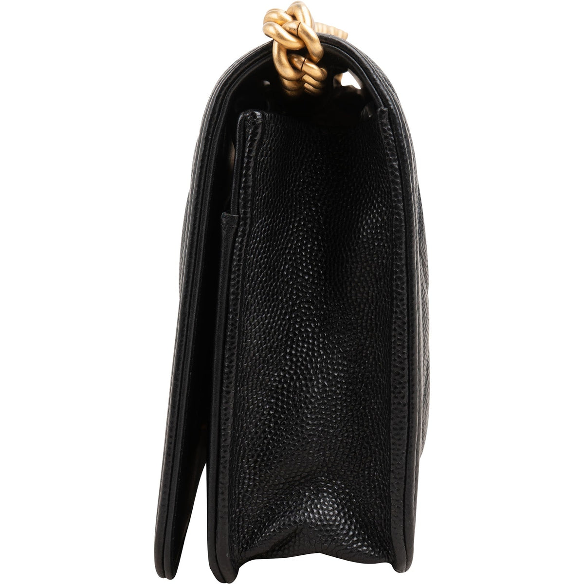 Sac bandoulière Chanel Boy Wallet on Chain en cuir caviar matelassé
