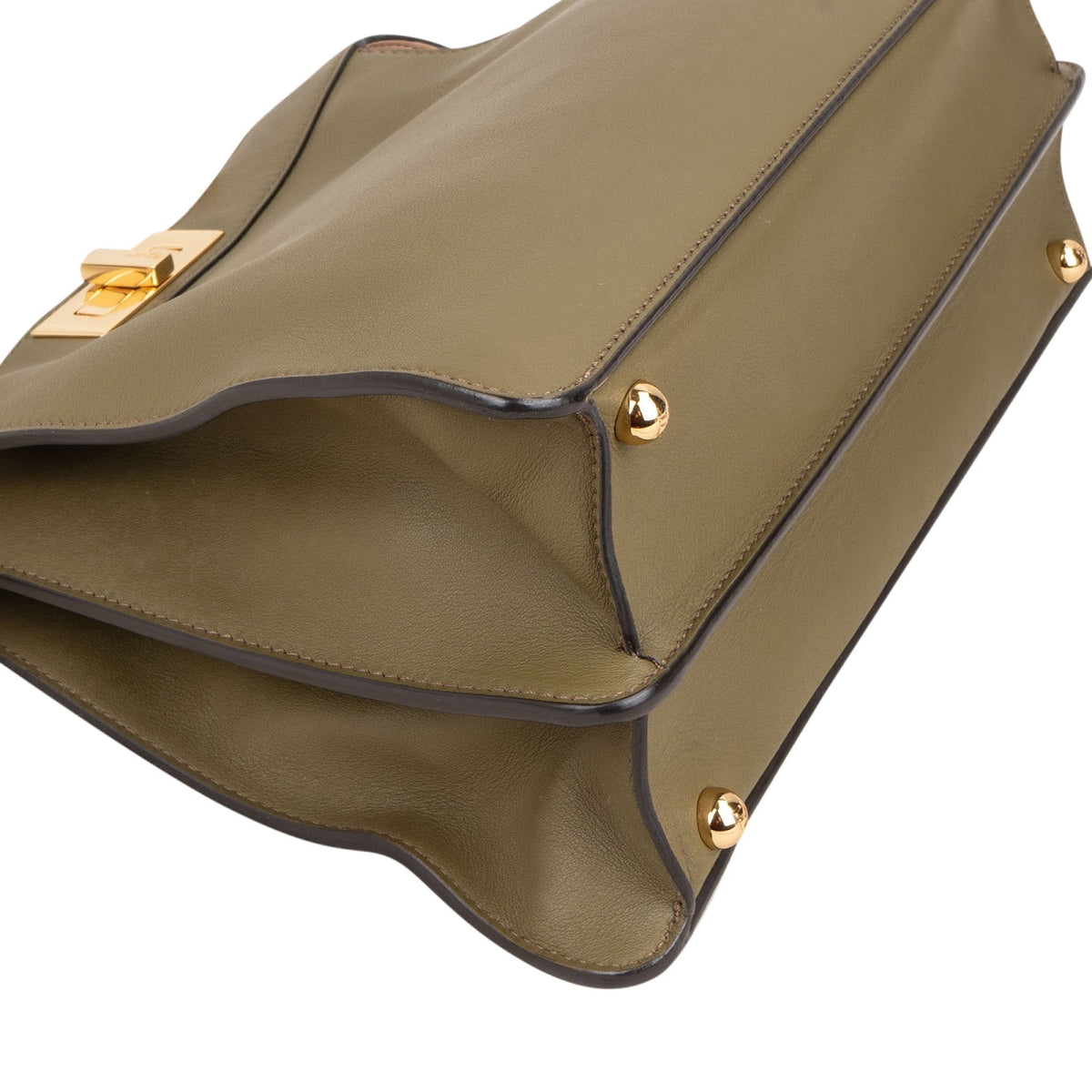 Fendi Medium Peekaboo aus olivgrünem Leder – Ansicht 8