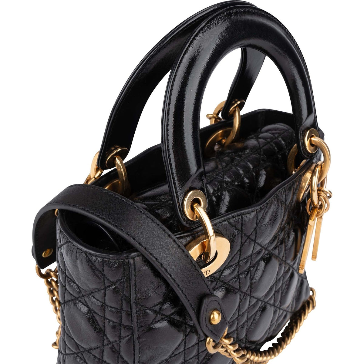 Dior Crinkled Lammleder Lady Dior Handtasche, Bild 3 von 12
