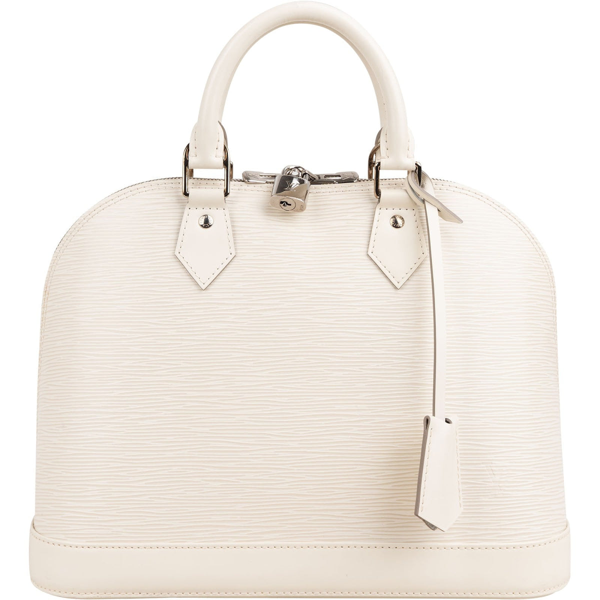 Louis Vuitton White Epi Leather Alma PM Handbag