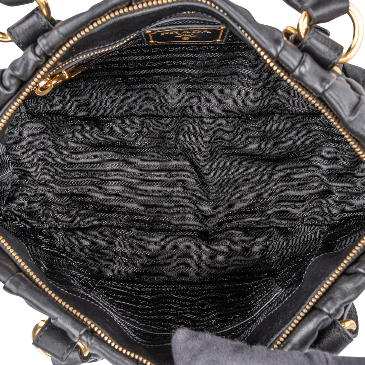Prada Nappa Leder Gaufre Satchel Handtasche, Bild 10 von 12